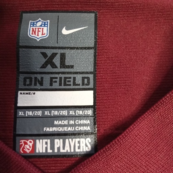Nike‎ NFL Redskins Griffin III #10 Jersey Burgundy Size XL Football - Picture 3 of 8